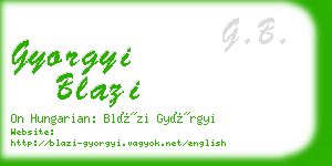 gyorgyi blazi business card